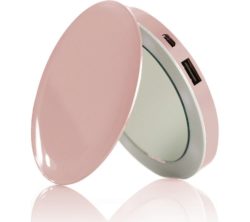 HYPER  Pearl Make-Up Mirror 3K Portable Power Bank - Rose Gold